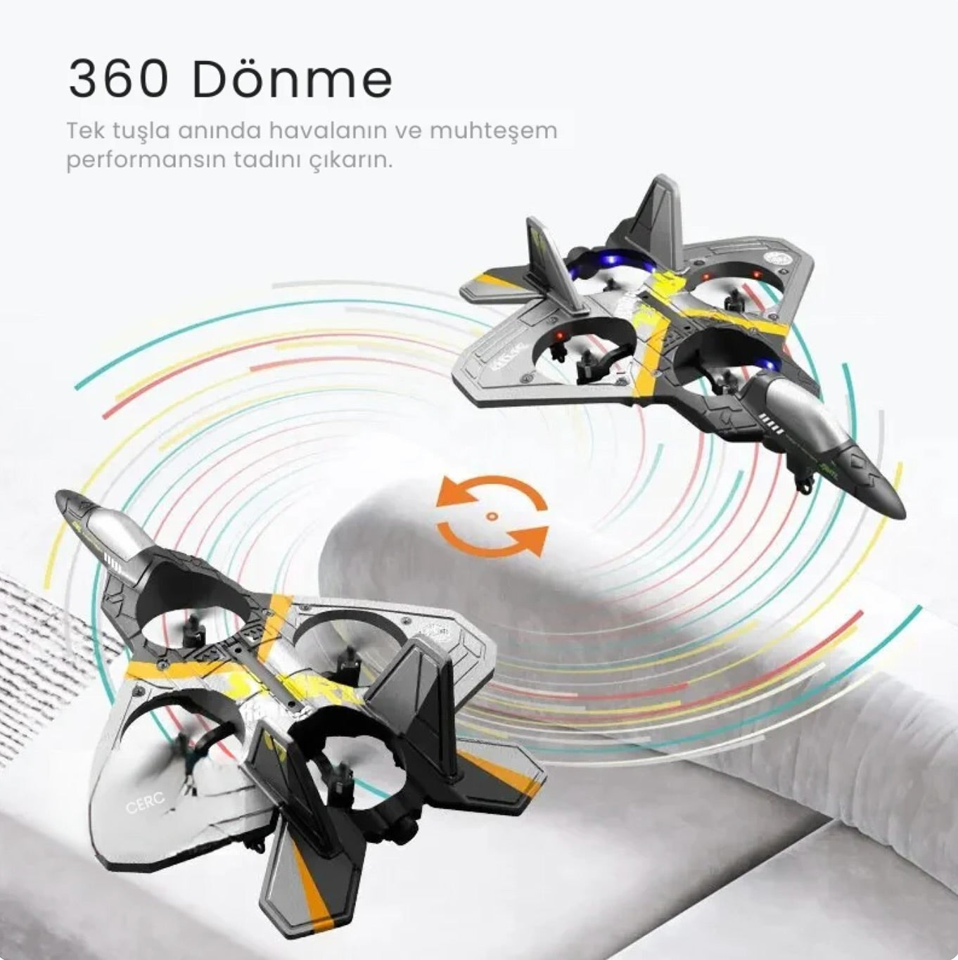 Rc Jet Uzakdan Kumandalı Drone Uçak™️ ( 2 Batarya )