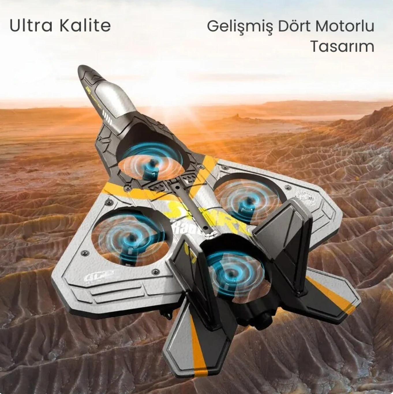 Rc Jet  Uzakdan  Kumandalı Drone Uçak™️ ( 2 Batarya )